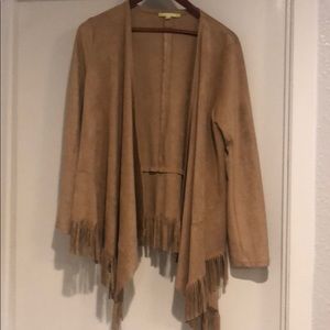 Suede look fringe “jacket”